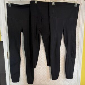 Set of 3 GAP Maternity Black Sculpt & Compression Black Pointe Leggings Sz. S